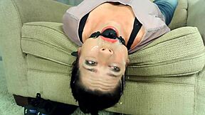 stepmoms participate in a fun ballgag challenge game.