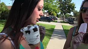 Kiera King and Melina Mason Masturbate on Sofa