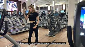 Gym Beauty Accepts Bathroom Invite