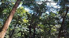 Stepdaughter Provokes Outdoor Ass Fucking in the Woods