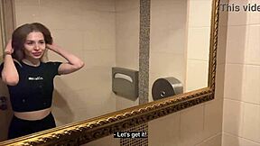 Gym Beauty Accepts Bathroom Invite