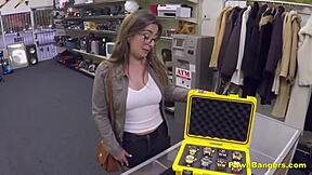 Busty French babe stuffed by American cock in hidden cam casting.