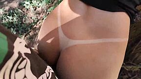 Stepdaughter Provokes Outdoor Ass Fucking in the Woods
