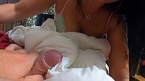 Milfycalla Worships Ass and Balls in Yoga Pants Cameltoe Before Cumshots on Downjackets