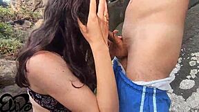 Tits Out For Blowjob On Seaside Cliff