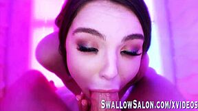 Will Megan Marx Deepthroat and Swallow for Her Client at the Salon?