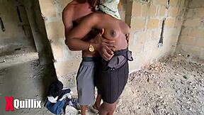 curvy couple fucks outdoors quickly