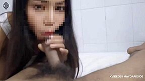 Myanmar teen couple enjoys cute blowjob and sex