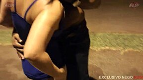 Slapped big dick on married woman on street