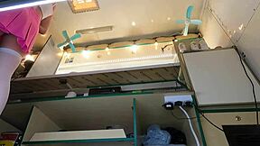 Hot 18 year old chick voyeur hidden camera at work