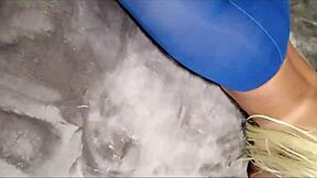 I perform MILF blowjob with pigtails pantyhose