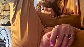 Does this fine-ass tranny love taking a big dildo in her ass?