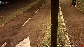 Slapped big dick on married woman on street