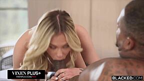 Blacked petite tight blonde dylan moore squirts all over jason's thick big black cock