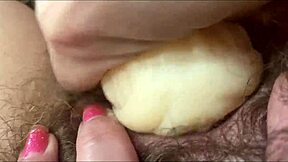 Detailed closeup of big clit reaching intense orgasm