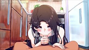 Sex with milf in the kitchen lakrishub, bent over and creampied!