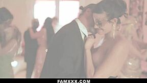 HORNY STEPFAMILY MASQUERADE TURNS INTO WILD ORGY - FAMXXX