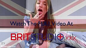 brit teen 18+ gives an oily handjob