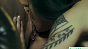 Lesbian friends licking pussy in threesome with mother in law