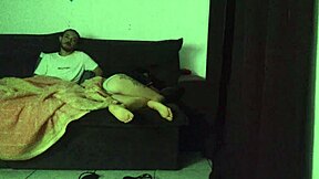 Stepmom shares sofa with stepson