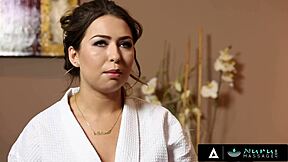 New masseuse stuck in nuru massage with step-cousin