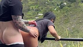 this young hot couple was recording sex in medellin's public park, but it ends badly!