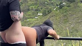 this young hot couple was recording sex in medellin's public park, but it ends badly!