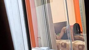 Colombian Neighbor Fucks Boyfriend Voyeuristically