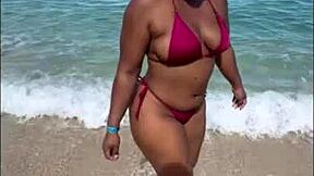 Ebony black woman loves a stranger's cock