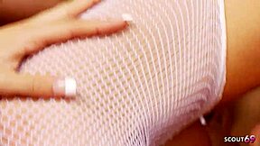 Three big-tit milfs in lingerie explore intense lesbian threesome with dildo