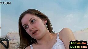 cfnm dom babes pegging male asshole with strapon in 3some