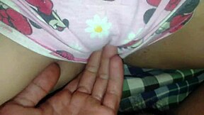 In the club, she decides to fuck her tight pussy