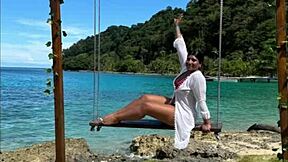 Ebony black woman loves a stranger's cock