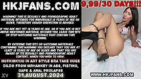 Hotkinkyjo In Art Style Bra Takes Huge Dildo From Mrhankey In Ass Fisting Gape And Anal Prolapse