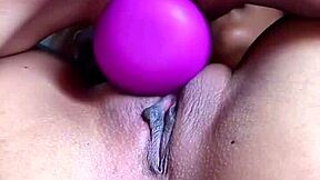 Hey, these hardcore lesbians are tribbing hard with a toy jammed between their wet pussies