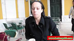 horny latina babe starts seducing her colleague at work