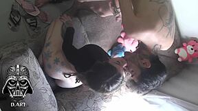 Hidden Cam Catches Young Woman Drinking Milk