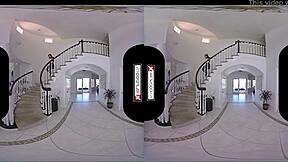 Gamer girl rocks Bioshock cosplay with raw VR action