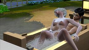Sims 4 un voyeur les surprends dans le bain.
