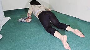 i watch this big ass indian muslim maid flaunt her curves in see-through pajamas while she cleans