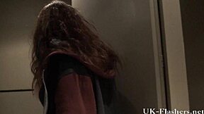 Public toilet voyeur watches amateur masturbation