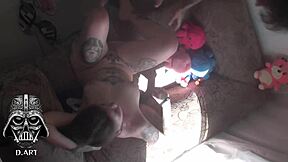 Hidden Cam Catches Young Woman Drinking Milk