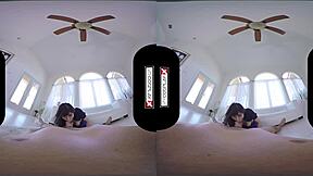 Gamer girl rocks Bioshock cosplay with raw VR action