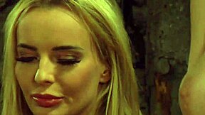 Dominant Mistress Brands Tied Lesbian Slave