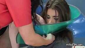 wacky teen 18+ undergoes painful butt therapy in asylum