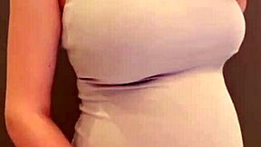 My stepmom shows elastic ass and big milky tits in homemade massage and masturbation scene