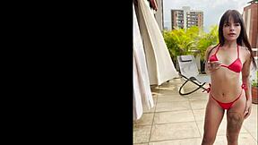 Perfect Ass Latina Slut Obsessed With White Cock!