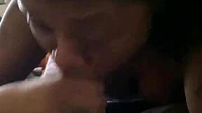 Amateur Sucks Big Black Cock Sloppily in Wet Pussy Fucking Session