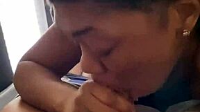 Amateur Sucks Big Black Cock Sloppily in Wet Pussy Fucking Session