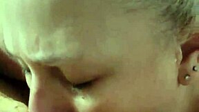 sluty wife gives hot blowjob to husband